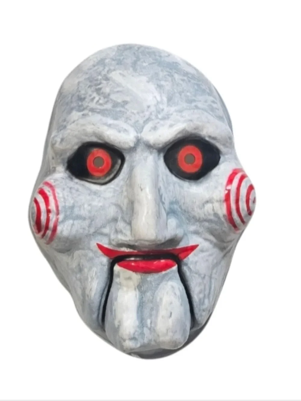 SAW Billy Puppet Vacuform Mask Red Eyes Horror Costume Trick or Treat Studios